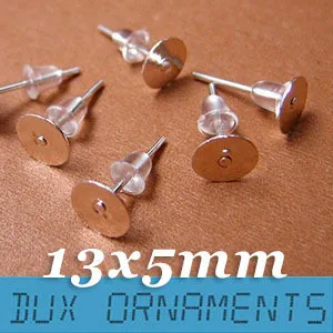 Silver-Wholesale-Hypoallergic-Plastic-Earring-Post-with-Rubber-Backs-clear-plastic-post-3mm-or-5mm-gluepad