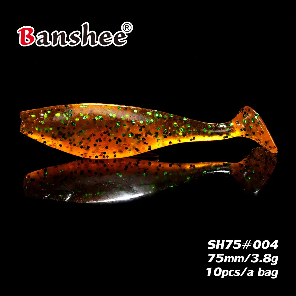 Новая мягкая приманка SH75 Swimbait 3,8 г/75 мм 10 шт./лот Реалистичная Щука бас искусственный Джеркбейт рыболовный резиновый джиг - Цвет: SH75-004