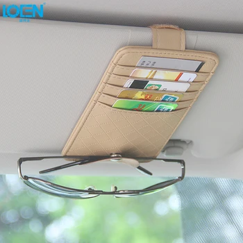 

1PCS 15CMX8.8CM Microfiber Leather Sun Visor Organizer Storage Bag Glasses Holder Car Interior Accessories For Universal Cars