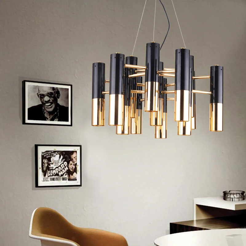 

T Nordic Modern Creative Aluminum Pendant Light For Living Room Hotel Bedroom Restaurant Simple Gold LED Lamp Hall Engineering