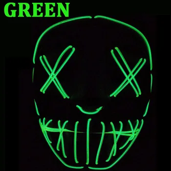 

New EL Wire Mask Light Up Neon Skull LED Mask For Halloween Party And Concert Scary Party Theme Cosplay Series Masks