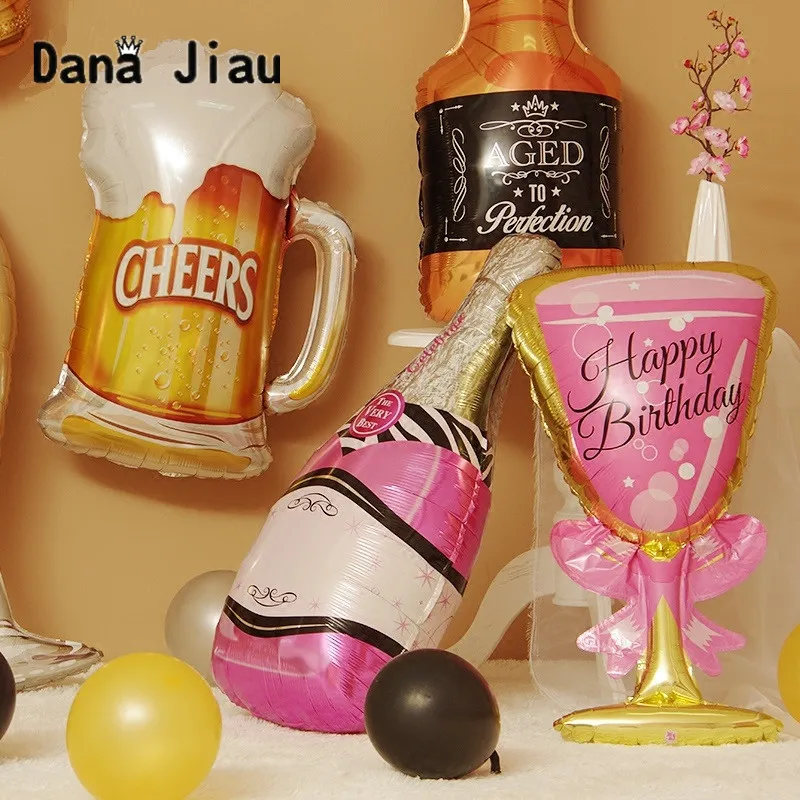 Дана цзяу Кубок шампанского вина Виски шарик для бутылки 30 лет С Днем Рождения Декор в возрасте до совершенства золотой король корона