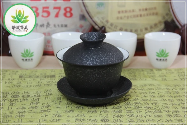 

Simple ceramic chinese kung fu tea set gaiwan The sparkling porphyry gaiwan 140 ml