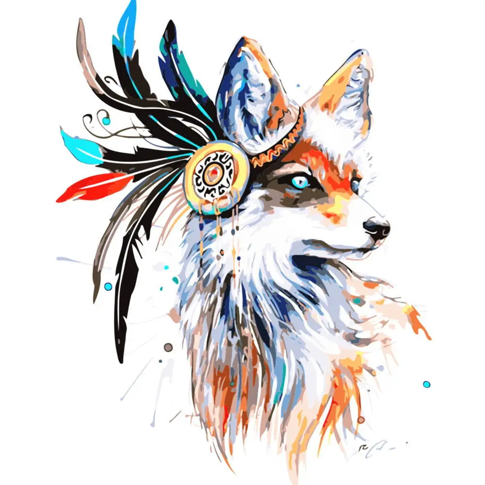 

DIY PBN Arcylic Painting Colourful Animal Pictures By Numbers On Canvas Framed Wall Pictures Art For Living Room Home Decoration