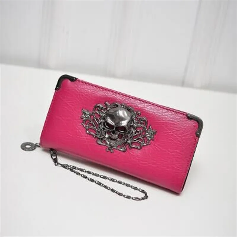 

Miyahouse PU Leather Women Wallet Female Clutch Coin Purse Women Long High Quality Wallets Skull Flower Design Lady Purses
