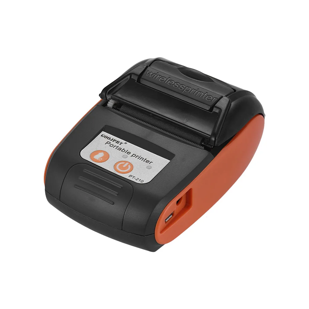 Festnight GOOJPRT PT-210 Portable Thermal Printer Handheld 58mm Receipt Printer for Retail Stores Restaurants Factories Logistics 10 Paper Rolls