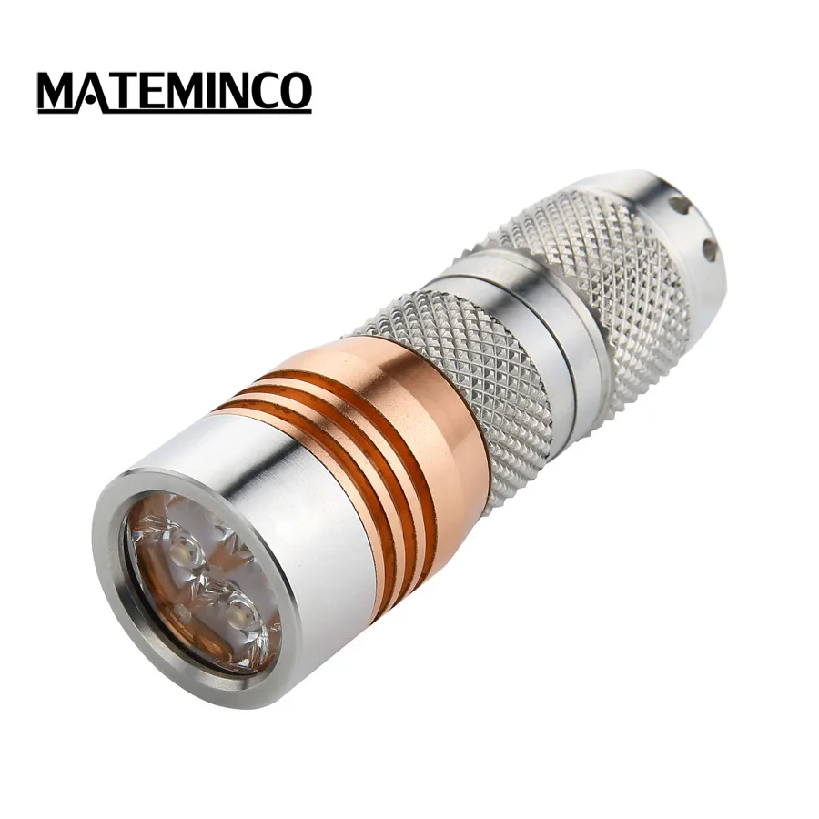 Mateminco S01 4* Cree XPG3/Nichia 219C 2200 люмен 18350 Мини Тактический светодиодный вспышка светильник фонарь светильник - Испускаемый цвет: Silver