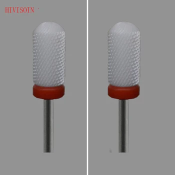 

2 Pcs/Lot White Ceramic Nail Drill Bit - Small Rounded Top Bit - F (0027.060)
