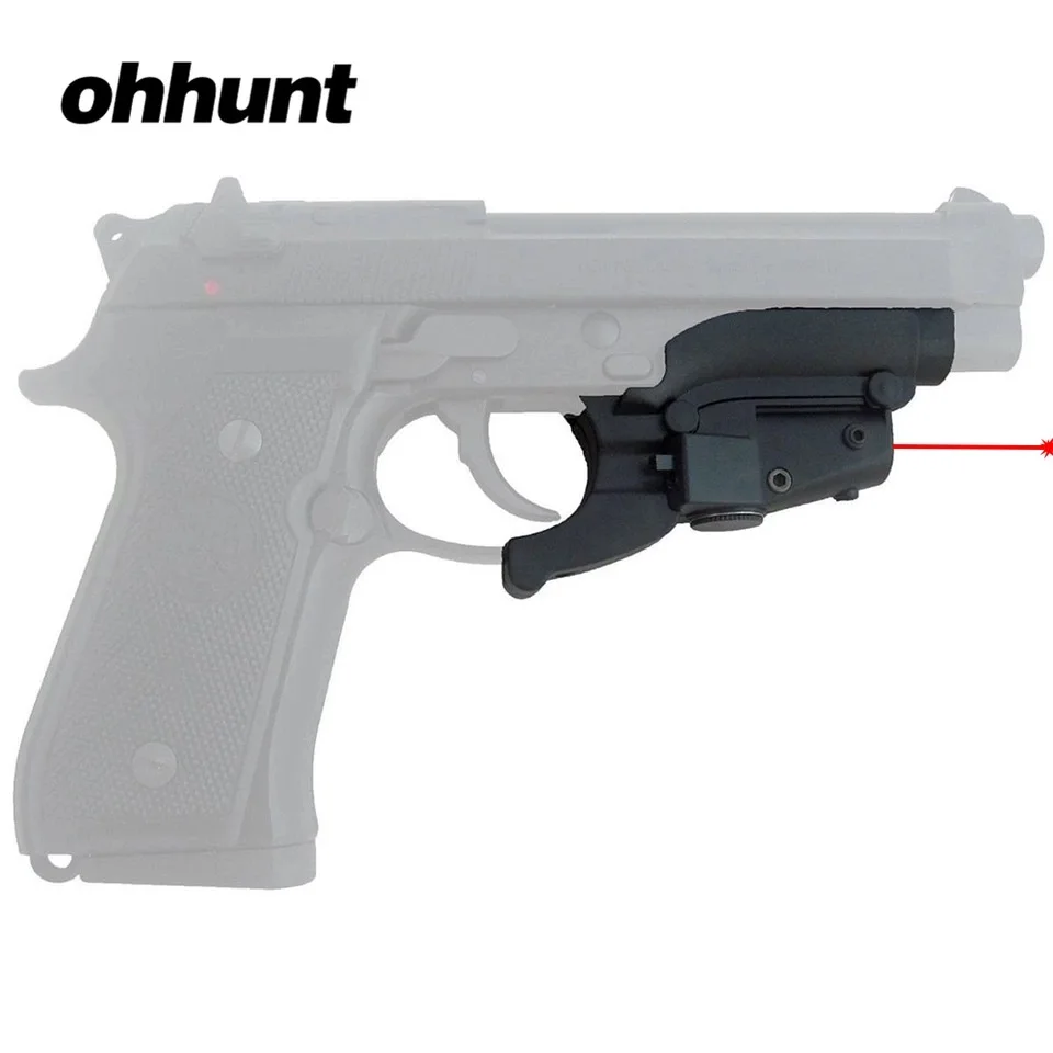 

ohhunt Tactical Red Laser Sight Scope 5mw Power with Lateral Grooves For Hunting Pistol Beretta Model 92 96 M9 GZ200020