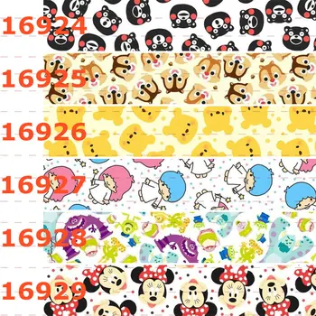 

New 50 yards lively Japanese cartoon pattern ribbon printed grosgrain ribbon