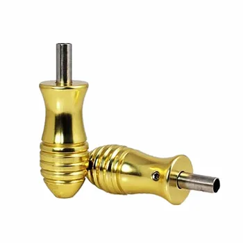 

25mm Yellow Aluminum Alloy Handle Grip Tube Tip Back Stem For Tattoo Machine Gun Free Shipping