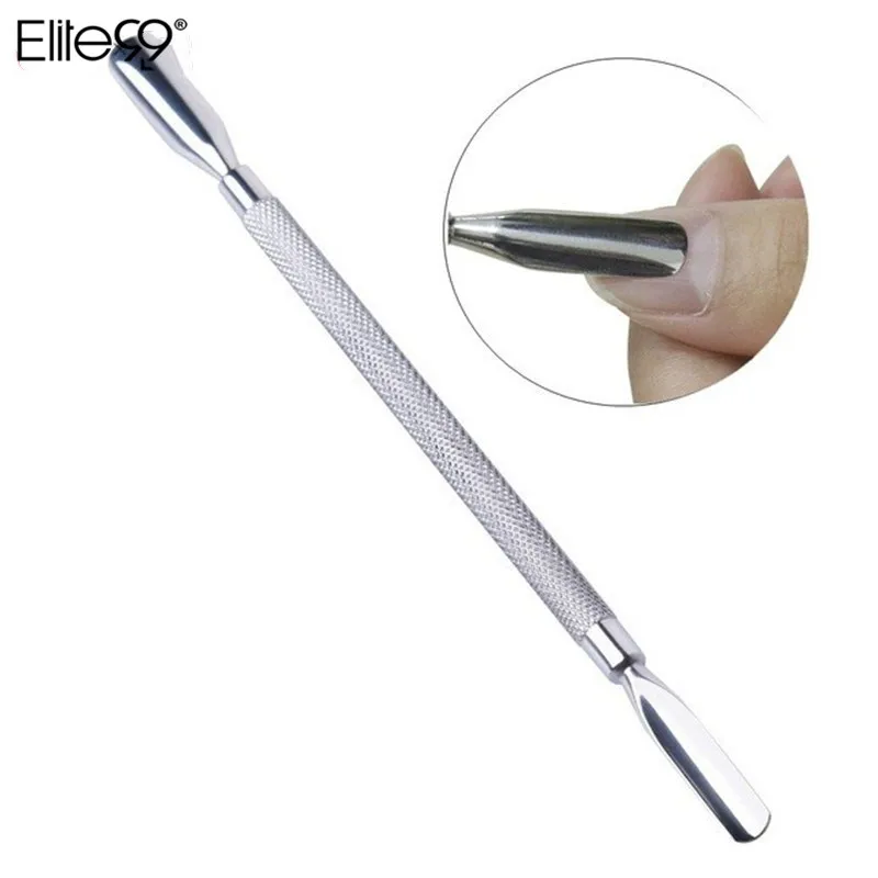 

Elite99 DIY Tools Stainless Steel Cuticle Nail Pusher Spoon Remover Nail Care 2 Size Cuticle Pusher Finger Tools Fingernails