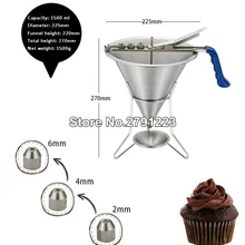 1.5L Воронка для масла из нержавеющей стали Takoyaki Осьминог Воронка кухонный инструмент для выпечки Хоппер Воронка для вафельной смеси диспенсер