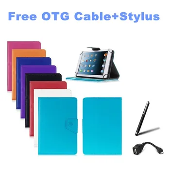 

For CHUWI V89 8.9 inch Universal Tablet PU Leather Magnetic Cover Case 2 Gifts