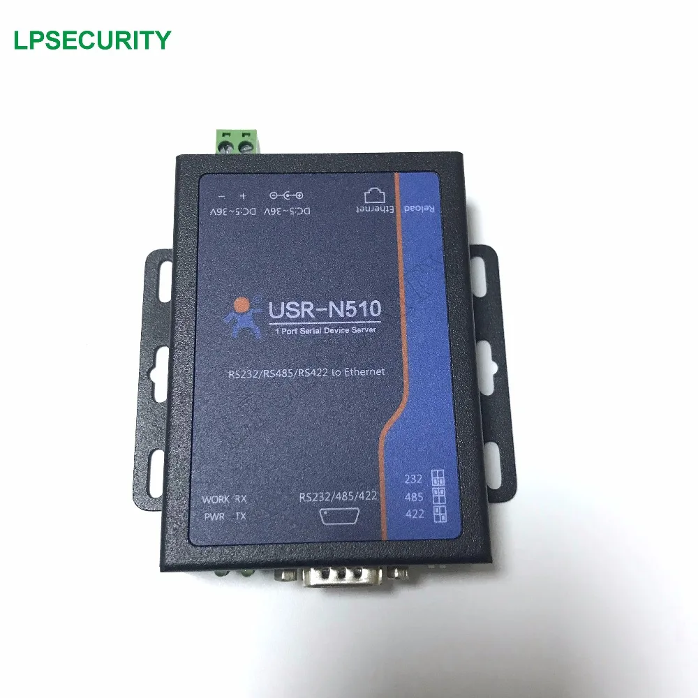

USR-N510 Industrial Ethernet to RS232/RS485/RS422 Single Serial Device Server support ModBus TCP DHCP