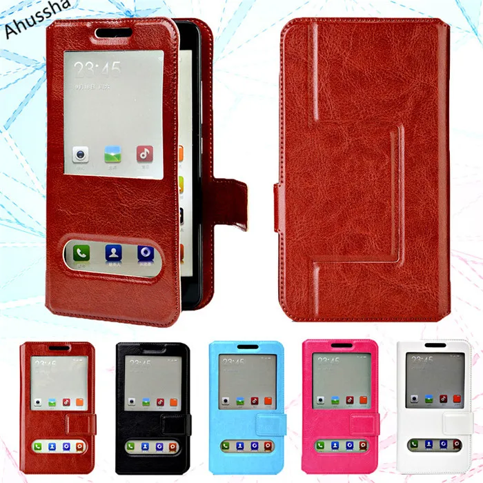 Fashion View Window Flip PU Leather Case Back Cover For TP-Link Neffos Y5L Holster 4.5" Universal Bag | Мобильные телефоны и