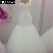 2017 New Arrival Sexy Full Beaded Mermaid Wedding Dress Bridal Gown Custom-made Plus Size Vestido De Noiva
