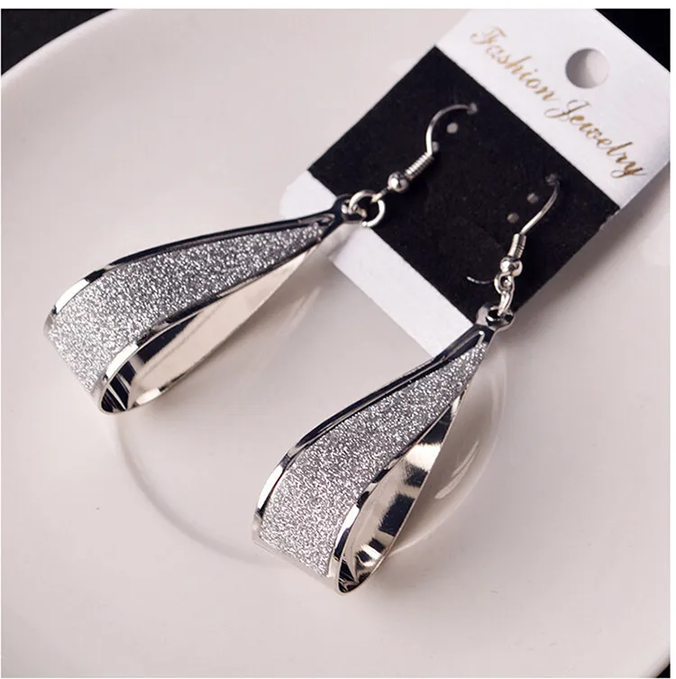 New Fancy Hoop Earrings Women Silver Earrings Fashion Jewelry Shine