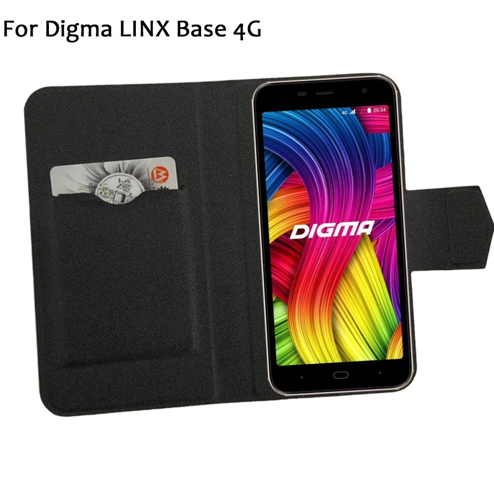 5 цветов хит! Digma LINX Base 4G чехол для телефона кожаный чехол, заводская цена защитный полный Флип Стенд кожаный чехол для телефона s