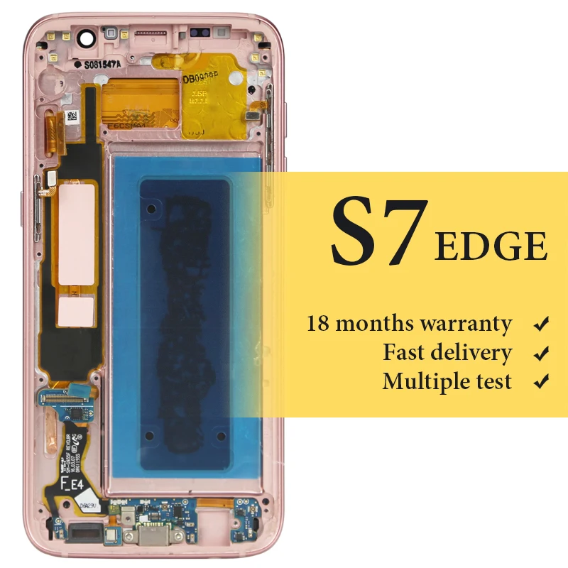 

For mobile phone G935F lcd with frame For Samsung S7 edge lcd display OEM quality lcd screen assambly replacement digitizer