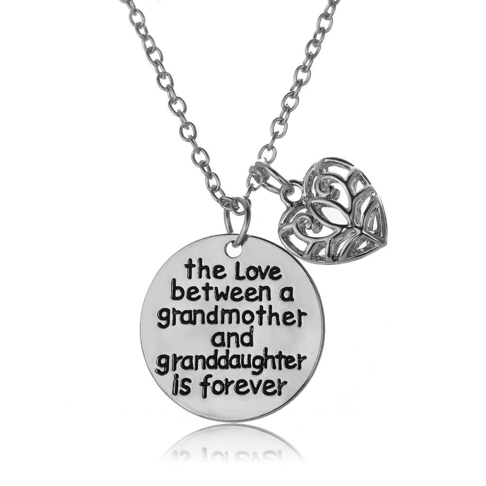 Любовь между дедушкой и дедушкой навсегда сердце семья женщин кулон ожерелье цепочка подарки для мамы