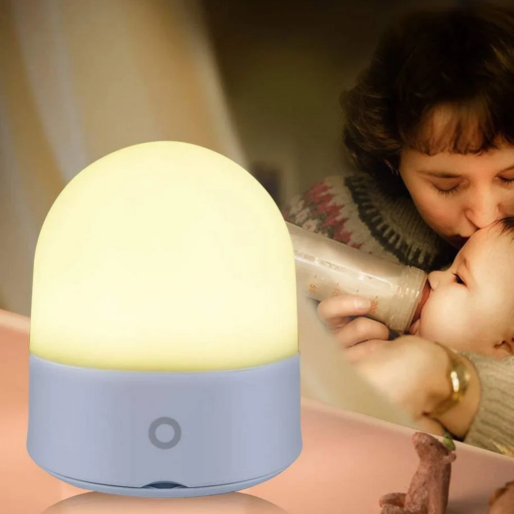 

Hot Night Light With Sensor Touch Control 8 Color Changing RGB Mode Safe Rechargeable Portable Nursery Lamp For Reading Sleeping