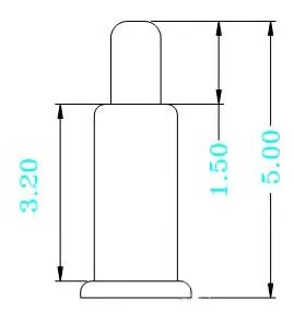 

[PR] pogo pin connector Mobile phone thimble 5.0 MM high spring needle battery connector Free Shipping