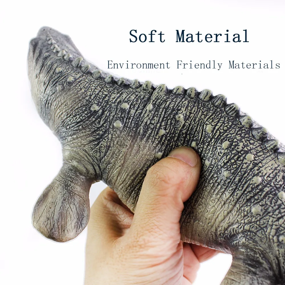 Skup Jurajski duży mosazaur dinozaur zabawki miękkie pcv figurka ręcznie malowane zwierzę kolekcja modeli dinozaury zabawki dla dzieci prezent