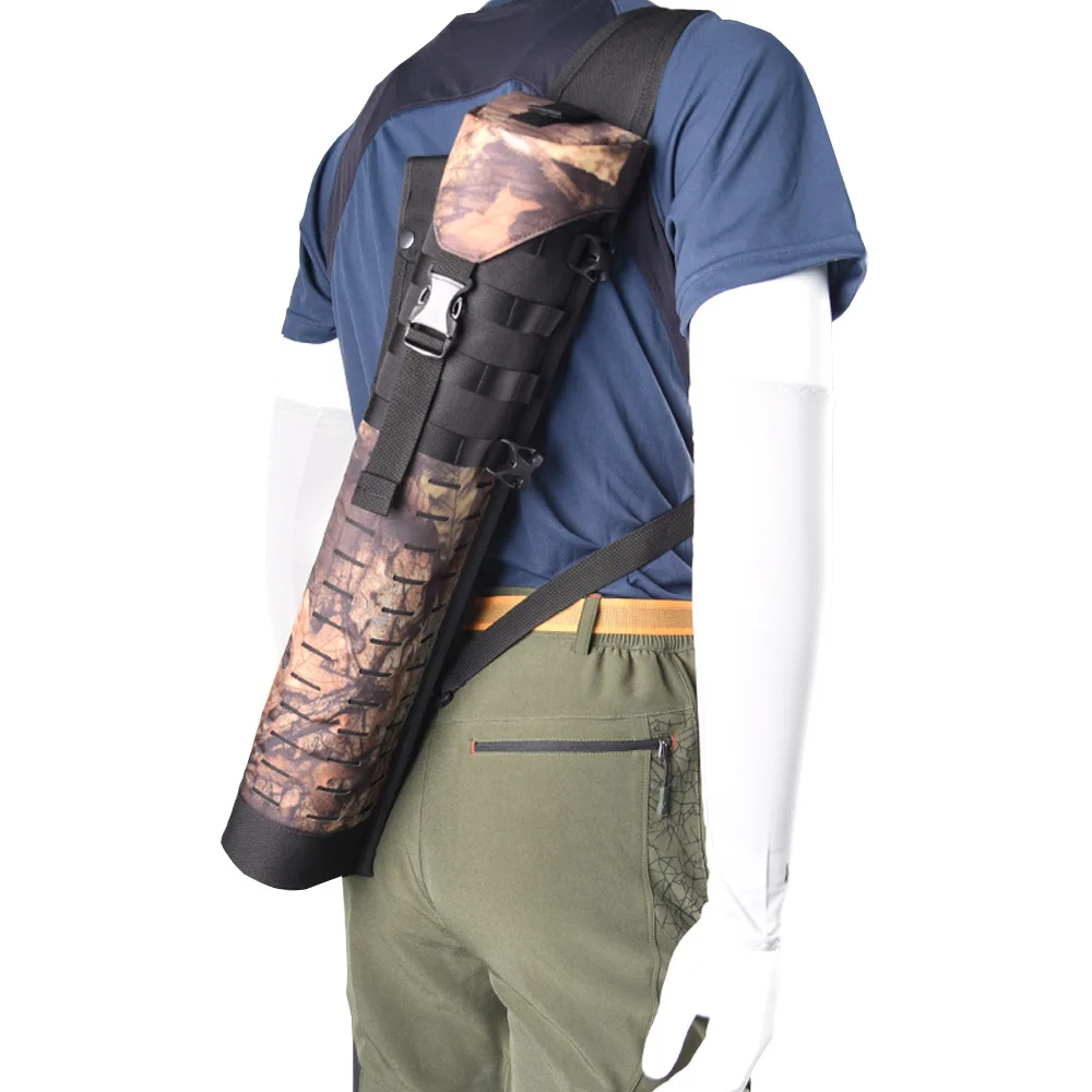 Bolsa cilíndrica de tiro con arco para Rifle, bolsa de tela Oxford para tiro con flecha, para caza, hombro/cintura