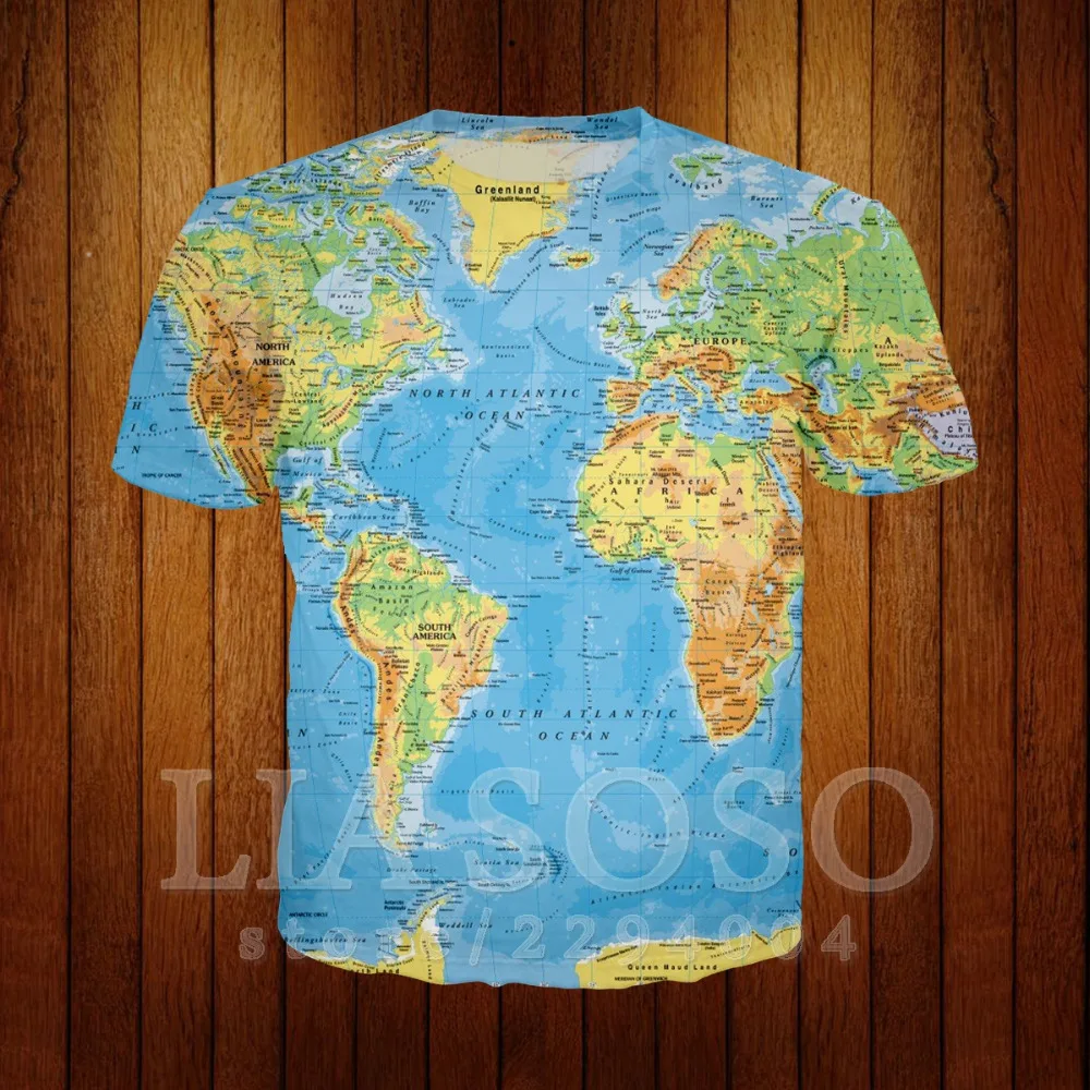 unisex Brand World Map t-shirt Sweatshirts Earth Sweat shirt Funny 3d hoodies Mens Clothing Cool Anime Hoody u1