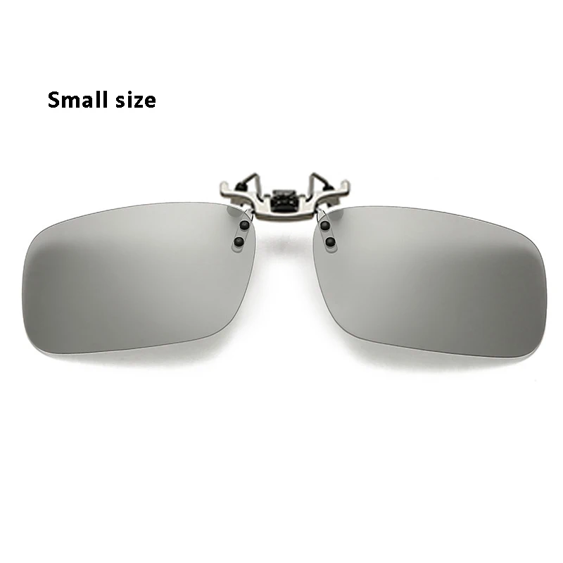 Фотохромные Поляризационные солнечные очки на застежке UV400 поляризованные очки для рыбалки - Цвет линз: small gray