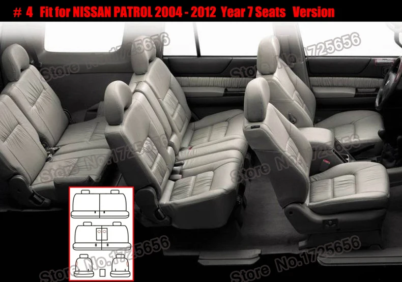 AutoDecorun 21 шт./компл. сиденье из натуральной кожи чехлы для Nissan Patrol y62 y61 аксессуары Чехлы с подкладом для сиденья, автомобильные чехлы с подкладом, Защитная Прокладка 2004