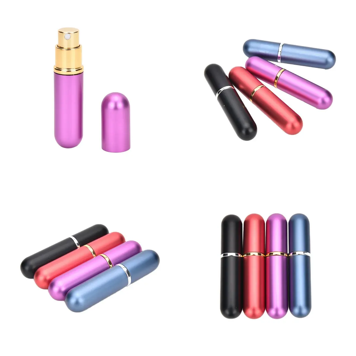 5ml Refillable Mini Perfume Spray Bottle Aluminum Spray Atomizer Portable Travel Cosmetic Container Perfume Bottle