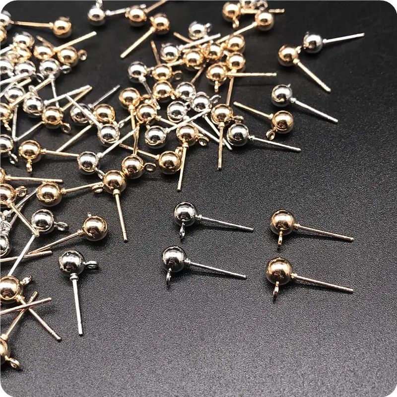 

Cheap Wholesale 20/10pcs/lot 3/4/5mm Stainless Steel Metal Pin DIY Findings Accessories For Earring Linkers Jewelry Making Women