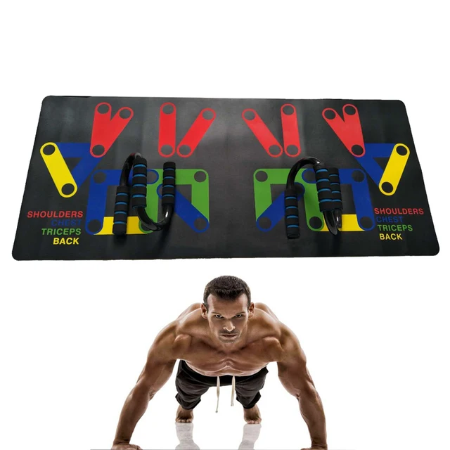 Push Up Rack Mat 14 System Men Women Comprehensive Fitness Exercise