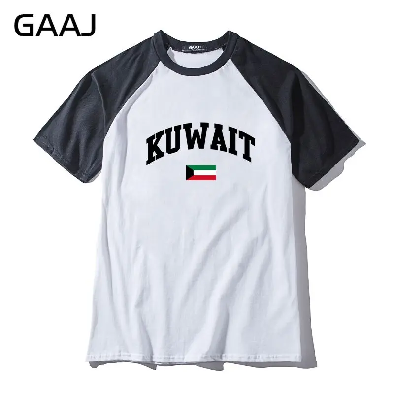 GAAJ Kuwait Flag Мужская и женская футболка унисекс с круглым вырезом модная популярная