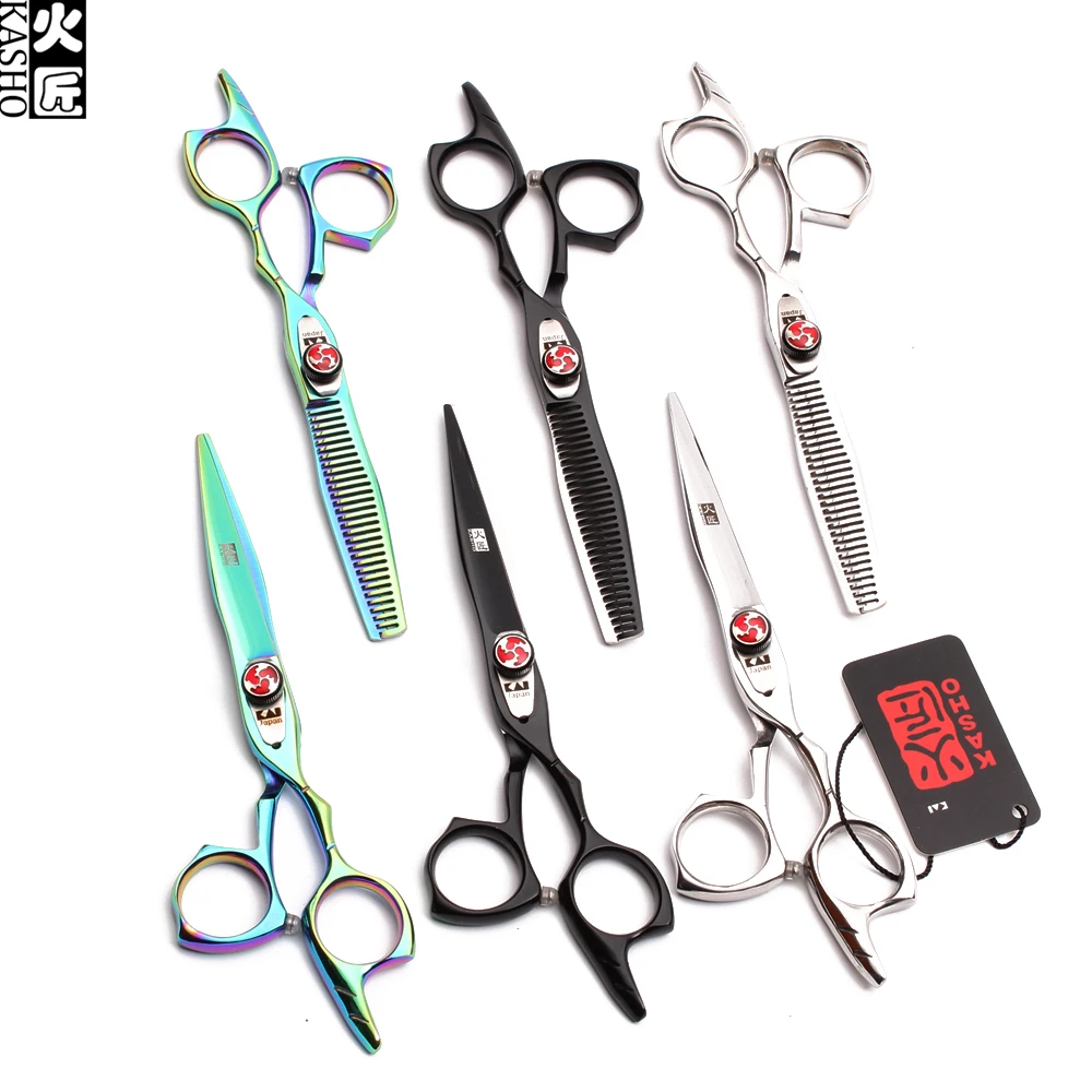 50 шт. H9017 6 0 &quotоптовая продажа Kasho 440C Парикмахерская ножницы филировочные Professional