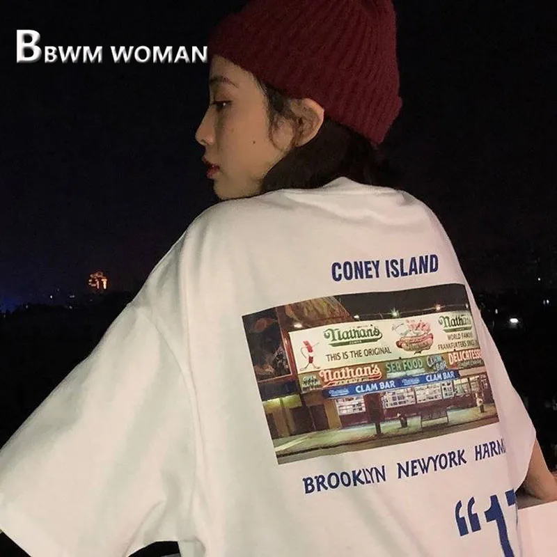 

English Alphabet Print Women T Shirt Street View Picture Female Tee Shirts