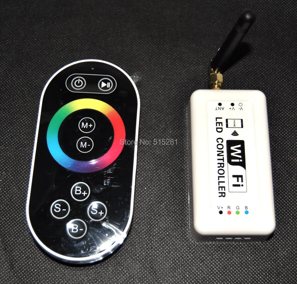 

Original Wifi RGB magic color LED strip controller DC7.5-24V with remote,Android/ IOS system,Music mode and Timing free fedex