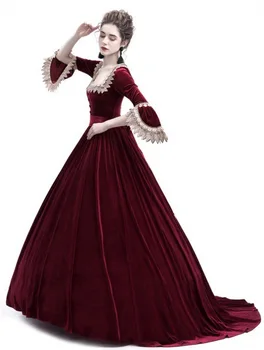 

Imperial Halloween Goth Dress Vampire Cosplay Palace Costume Middle Age Christmas Long Dress Adult Party Stage Costume Drop Ship