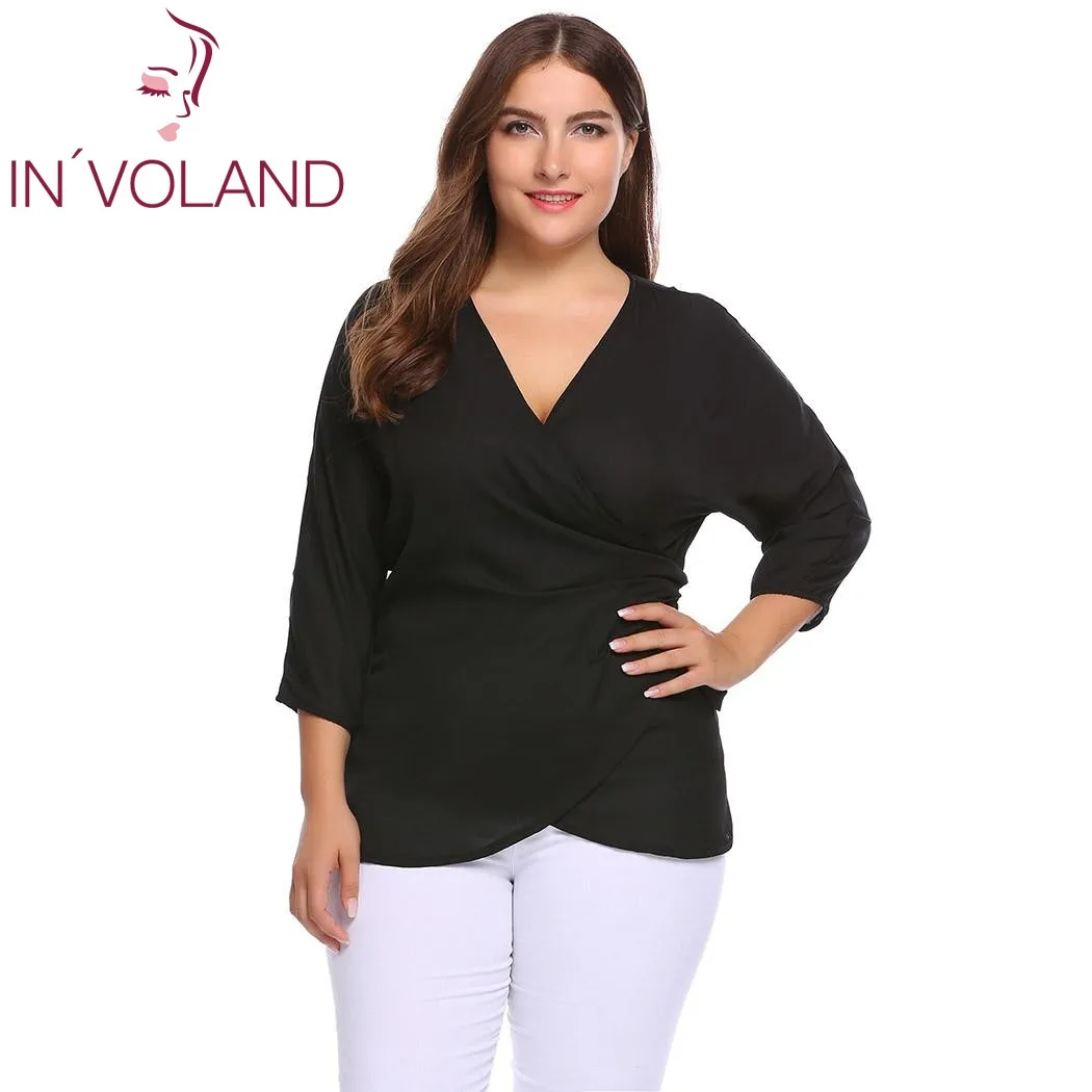 Женская блузка IN'VOLAND с длинным рукавом большого размера XL 5XL|shirt big|shirt big sizeplus size