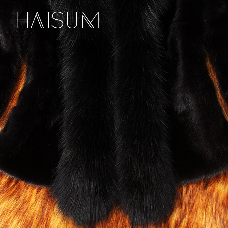 Women's Faux Fur Jacket Winter Warm Black / White Imitation Fox Fur Short Temperament Young Lady 2018 New Comfort Brand Nv020