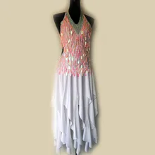 Костюм для латинских танцев, сексуальный костюм для старшего поколения с блестками и кисточками, платье для латинских танцев для женщин, конкурс латиноамериканских танцев, платья S-4XL, LD-53