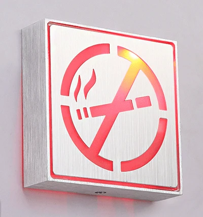 No smoking DENOLITE Настенный алюминиевый светодиодный индикатор wifi выход Туалет стоп не курить Светодиодный индикатор для отеля ресторана клуба бара - Цвет: No smoking