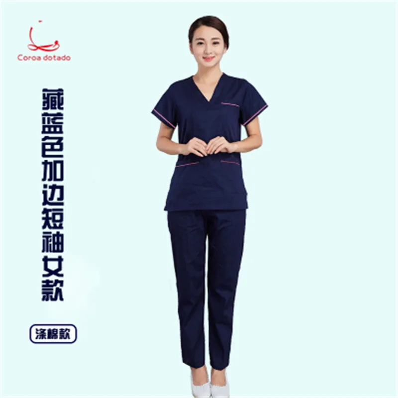 

Men's and women's split suits nurses and doctors wearing pure cotton operating clothes brush hand clothes isolation clothes