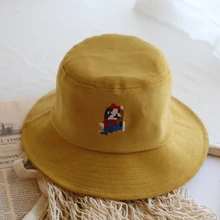 Женская однотонная осенне-зимняя обувь на плоской подошве, Вельветовая Панамка рыбака