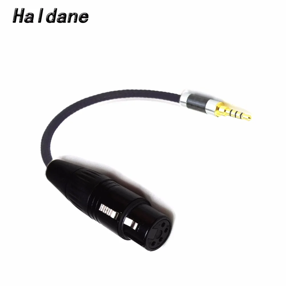 

Free Shipping Haldane 3.5mm TRRS Balanced to 4-Pin XLR Balanced Female Headphone Audio Adapter 4cores Silver plated Cable