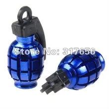 Синий Металл граната велосипед автомобильные двигатели мотоцикл шины воздушный колпачок вентиля камеры крышка
