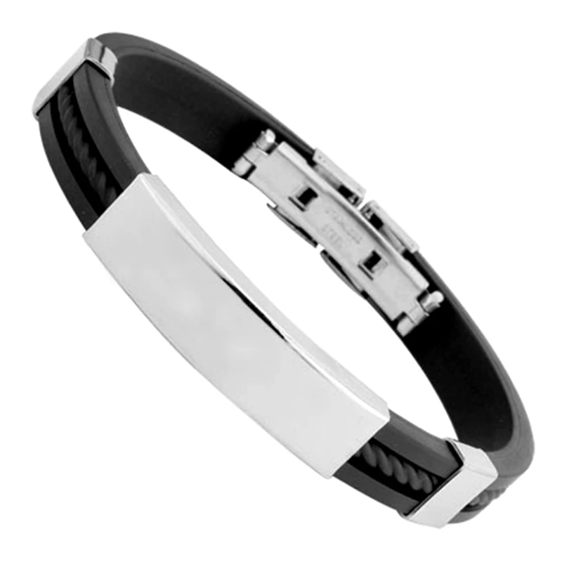 Buy 2017 New Fashion Basketball Sports Silicone Bracelet Simple Cube Titanium