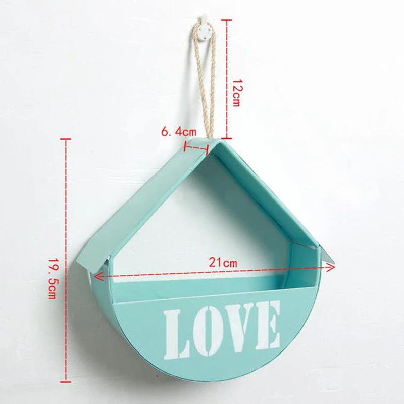 Creative Iron Hanging Planter Wall Window Flower Basket Design Home Decor